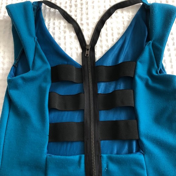 NWT Plastic Island Aqua Blue Dress - Picture 4 of 5